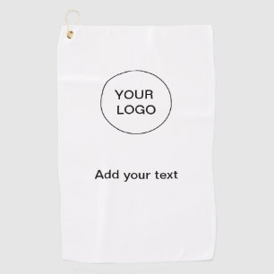 add your text simple minimal custom add your log golf towel