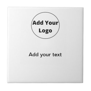 add your text simple minimal custom add your logo ceramic tile