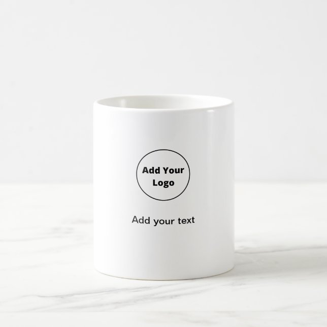 add your text simple minimal custom add your logo coffee mug (Center)
