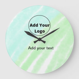 add your text simple minimal custom add your logo  large clock
