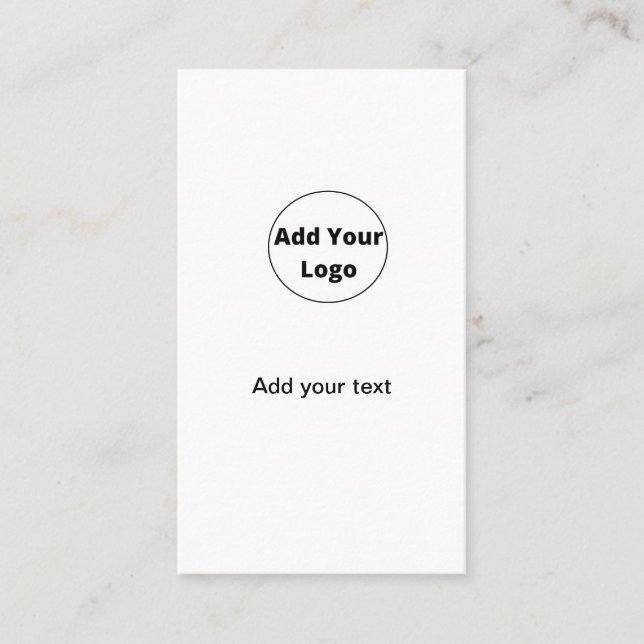 add your text simple minimal custom add your logo  loyalty card (Front)