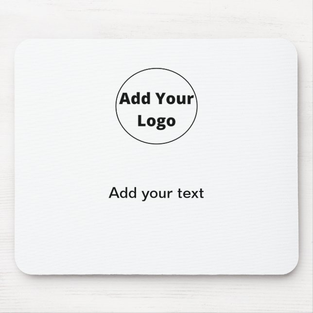 add your text simple minimal custom add your logo mouse pad (Front)