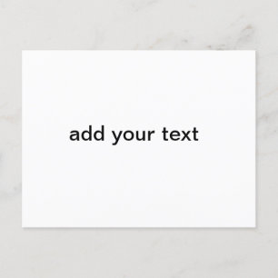 add your text simple minimal custom personalised  postcard