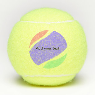 add your text simple minimal custom personalised tennis balls