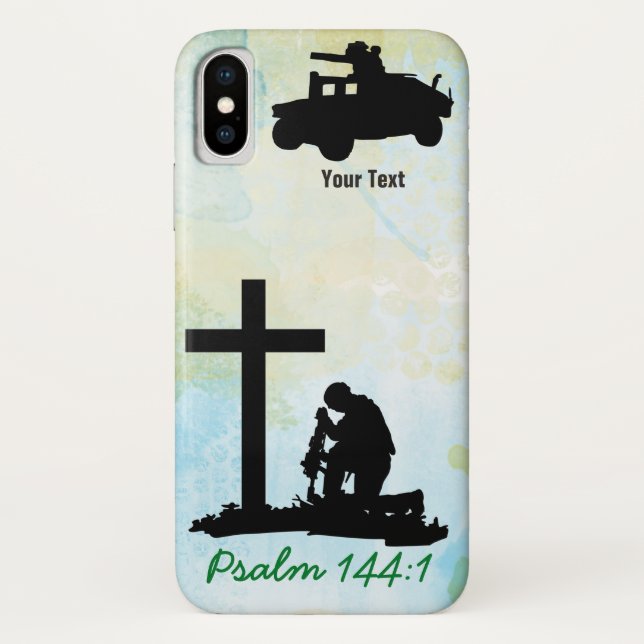 Add Your Text Soldier  iPhone X Case (Back)