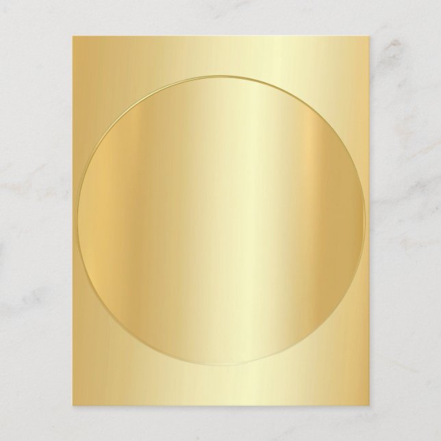 Add Your Text Template Custom Faux Gold Glamourous Flyer (Front)
