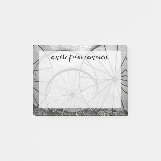Add Your Text | Wagon Wheel Still Life Post-it Notes (Front)