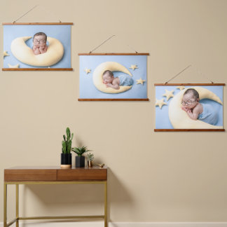 Add Your Three Photo Personalised Hanging Tapestry