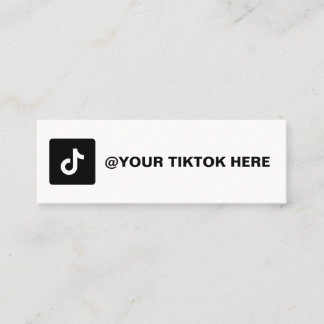 Add Your TikTok Handle - Personalised Template Mini Business Card
