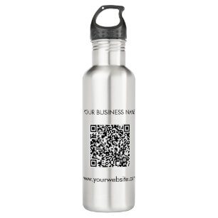 Add Your Website Address QR Code Business 710 Ml Water Bottle