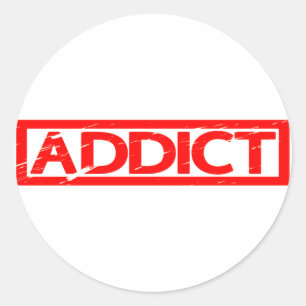 Addict Stamp Classic Round Sticker