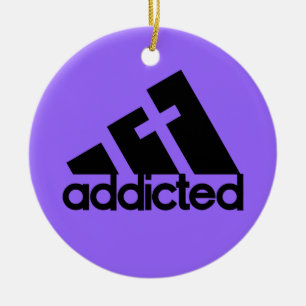 Addicted Black Ceramic Ornament