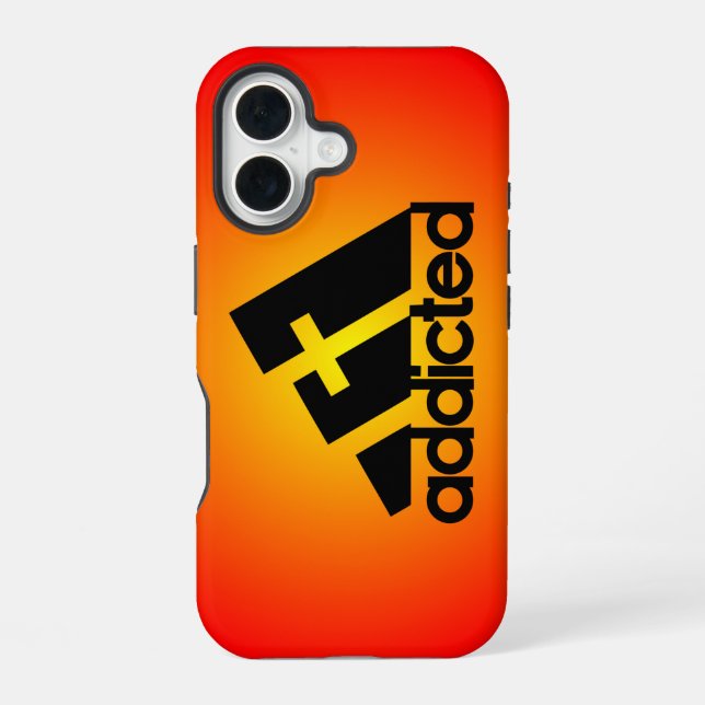 Addicted Black iPhone 16 Case (Back)