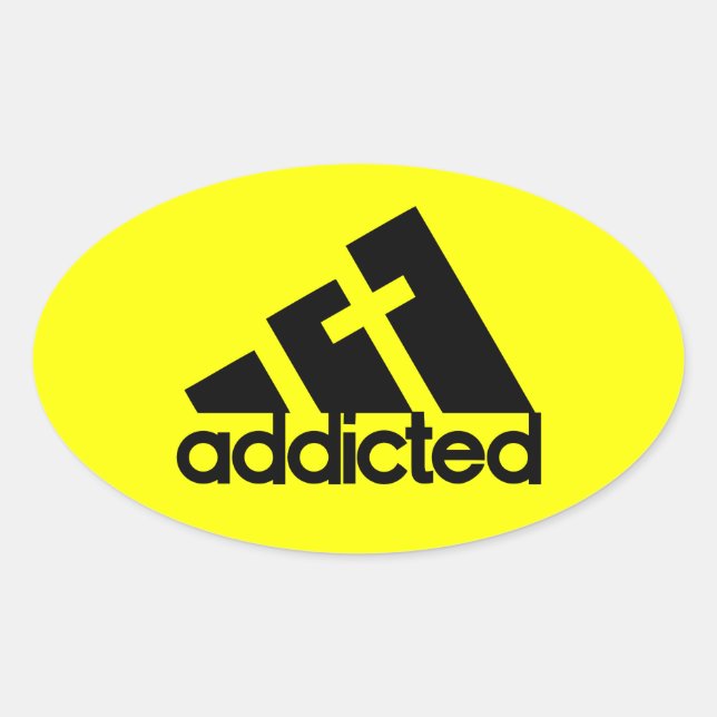 Addicted Oval Sticker (Front)