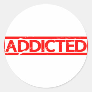 Addicted Stamp Classic Round Sticker