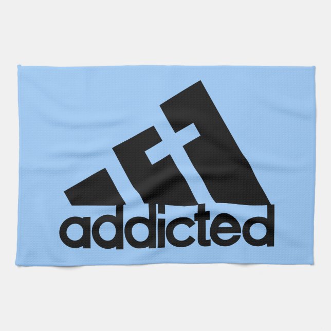 Addicted Tea Towel (Horizontal)