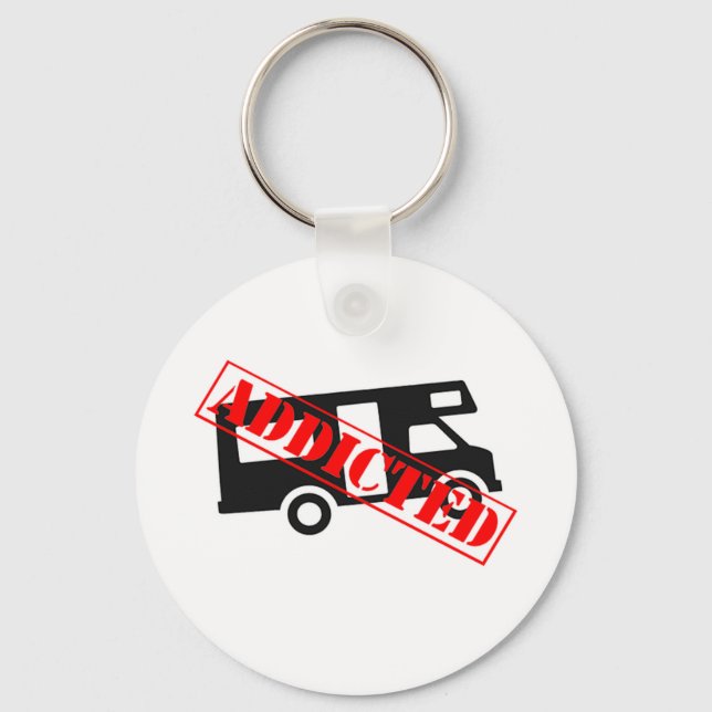 Addicted to Camping Key Ring (Front)