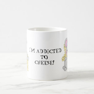 Addicted to cheese coffee mug
