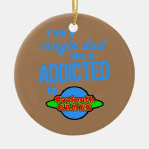 addicted to Cool Math Games Ceramic Ornament