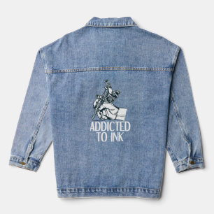 Addicted To Ink Tattoo Tattoo Artist Denim Jacket