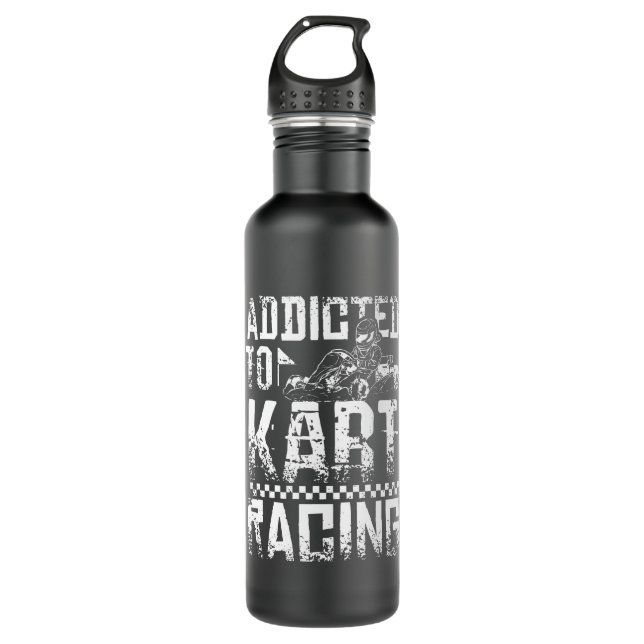 Addicted To Kart Racing 710 Ml Water Bottle (Front)