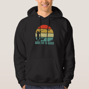 Addicted To Quack Retro Vintage Sunset Mens Duck H Hoodie