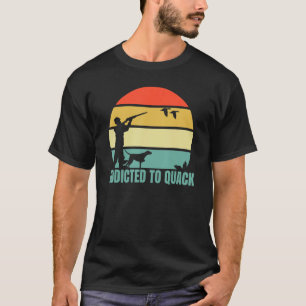 Addicted To Quack Retro Vintage Sunset Mens Duck H T-Shirt