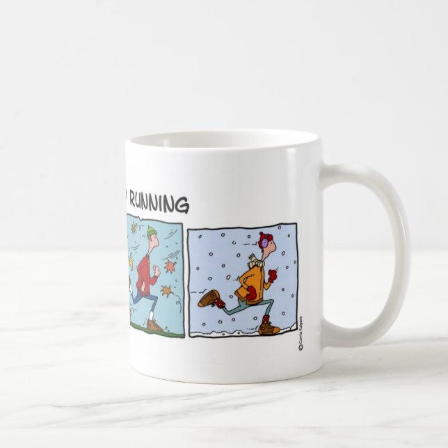 addicted to running (guy) coffee mug (Right)