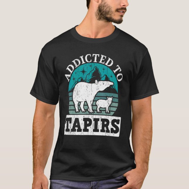 Addicted To Tapirs Wildlife Animal Zookeeper T-Shirt (Front)