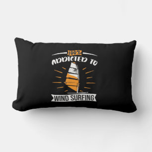Addicted To Wind Surfing Lumbar Cushion
