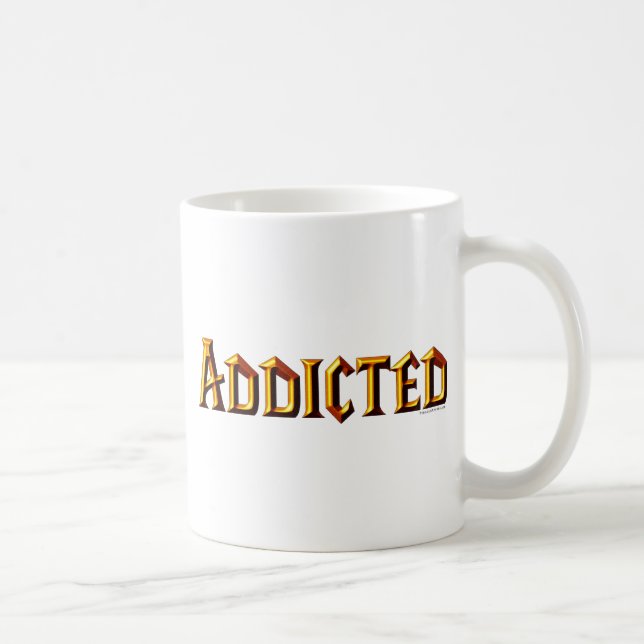Addicted (WoW font) Coffee Mug (Right)