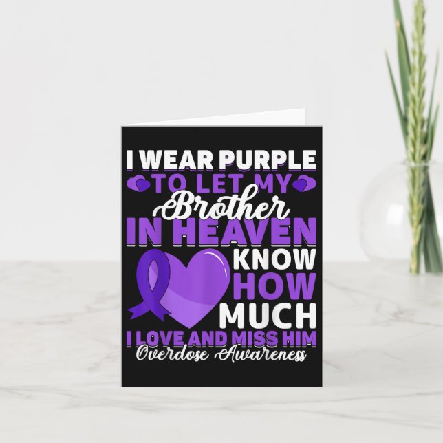 Addiction Awareness Drug Addiction Overdose Awaren Card (Front)