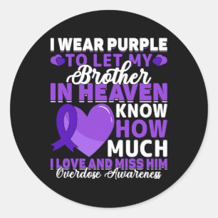 Addiction Awareness Drug Addiction Overdose Awaren Classic Round Sticker