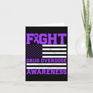 Addiction Awareness Usa Flag America Overdose Awar Card