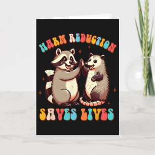 Addiction Counsellor Racoon Opossum Harm Reduction Card