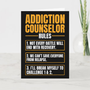Addiction Counsellor Rules Mental Health Substance Card