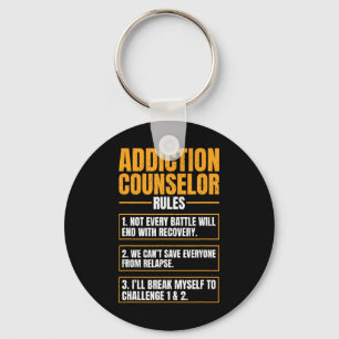 Addiction Counsellor Rules Mental Health Substance Key Ring