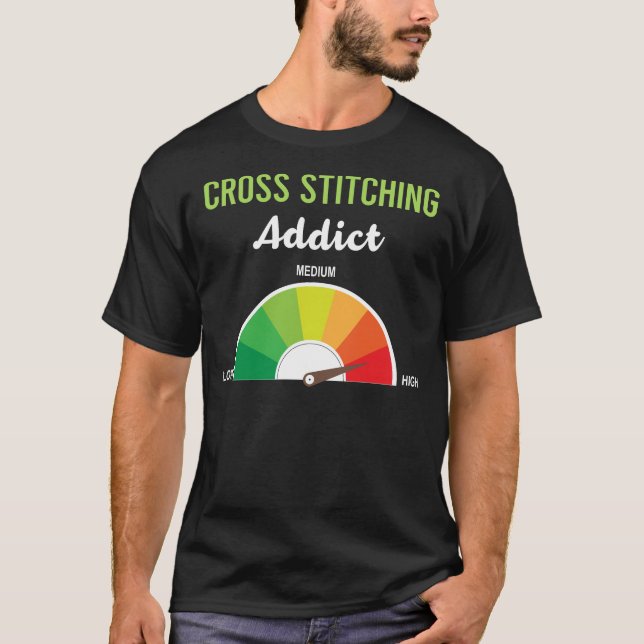Addiction Cross Stitching T-Shirt (Front)