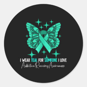 Addiction Recovery Awareness Classic Round Sticker