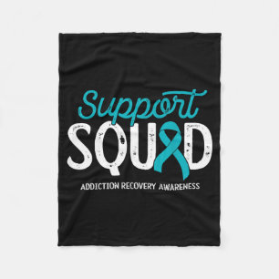 Addiction Recovery Awareness Support Team Warrior Fleece Blanket