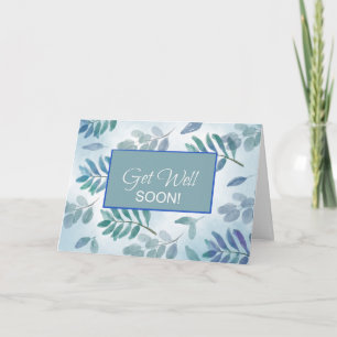 Addiction Recovery Encouragement Branches Blue Card