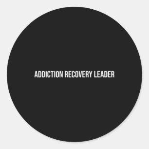 Addiction Recovery Leader Mental Health Classic Round Sticker