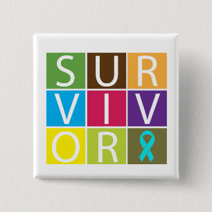 Addiction Recovery Survivor 15 Cm Square Badge