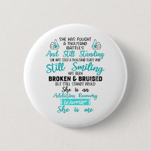 Addiction Recovery Syndrome Warrior Gifts 6 Cm Round Badge