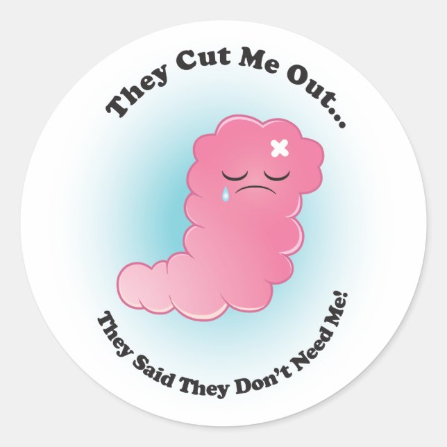 Addie Appendix "They Cut Me Out..." Stickers (Front)