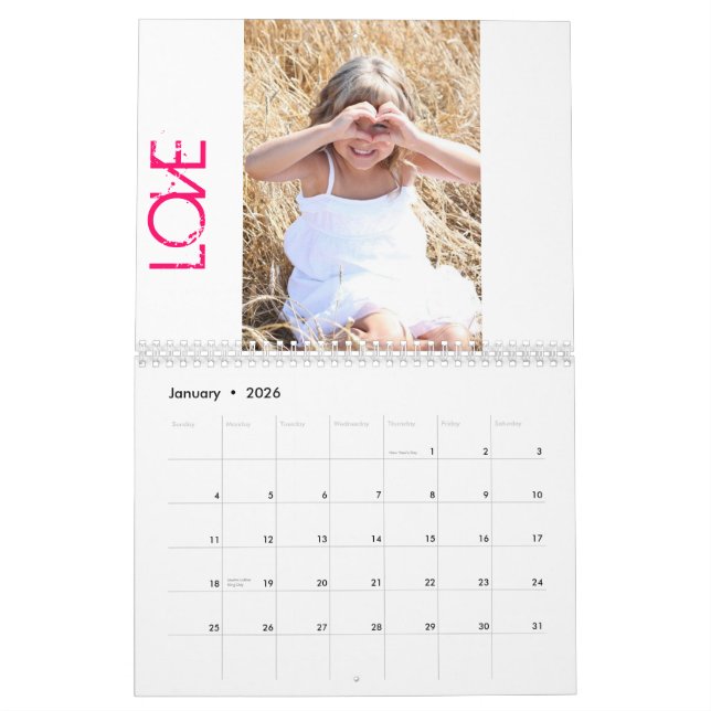Addie's angels calendar (Jan 2026)