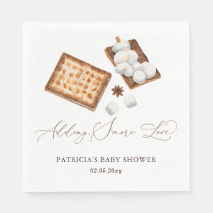 Adding S'more Love Gender Neutral Baby Shower Napkin