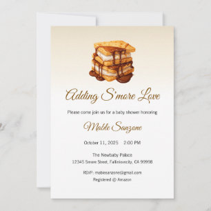 Adding S'more Love Invitation, Baby Shower Invitation