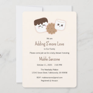 Adding S'more Love Invitation, Baby Shower Invitation