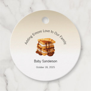 Adding S'more Love to Our Family Label Baby Shower